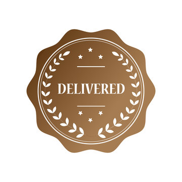 Delivered Stamp Illustration