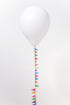 White Balloon And Bunting...