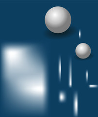 marine blue abstract background with 3d balls a gradients