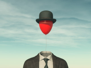 .Man with a red balloon © Orlando Florin Rosu