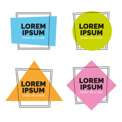 Banners flat trendy geometric vector