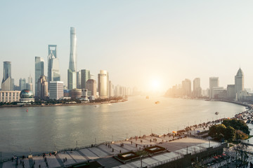 Shanghai huangpu river financial center