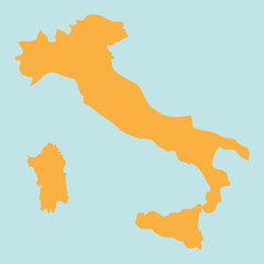 Obraz premium Vector image of the contour of Italy