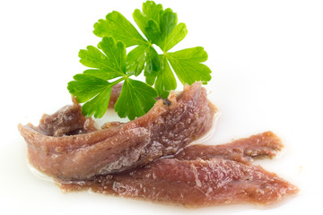 Acciughe  sott'olio e prezzemolo