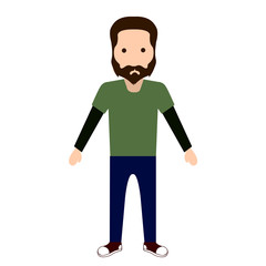 Isolated hipster character