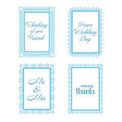 Elegant Lace Border Frames laser cut Picture Frames