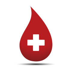 Fototapeta premium emblem of blood transfusion on white background