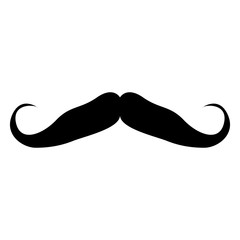 Hipster mustache silhouette
