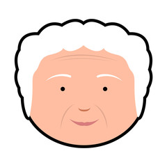 Isolated grandmother avatar