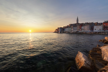 Fototapeta premium Rovinj: Historische Stadt in Istrien - Kroatien