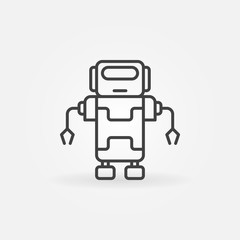 Vector robot line concept icon in thin line style