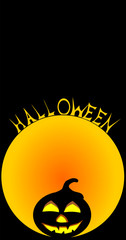 Halloween-Symbolik vor schwarzem Hintergrund