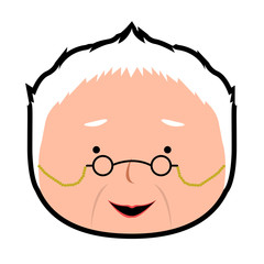 Isolated grandmother avatar