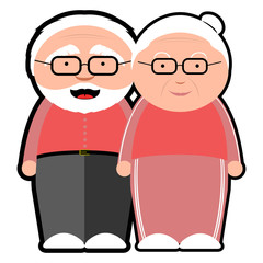 Isolated grandparents icon