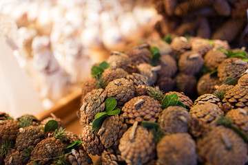 close up of cone christmas decoration
