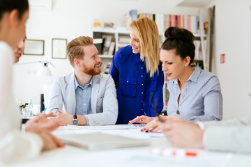 Fototapeta premium Succeful business partners brainstormin