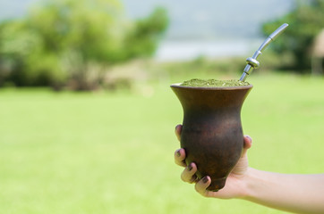 Tradicional Chimarrão gaúcho, estado do Rio Grande do Sul, tradicional