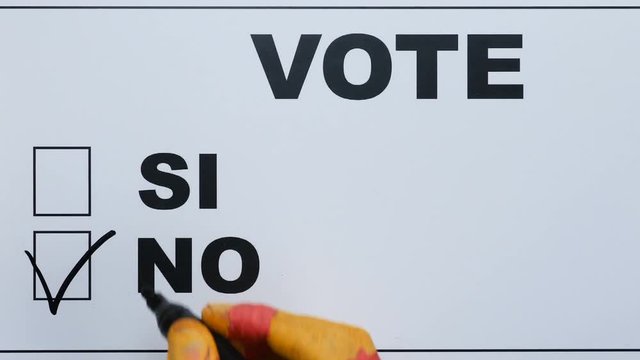 Catalan hand voting no