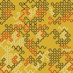 Wandaufkleber Seamless geometric pattern with colored elements, vector abstract background © Ovidiu