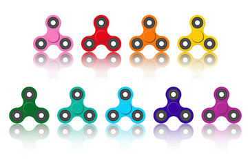 Set of Spinners Relaxing Trend Toy for Children and Adults.