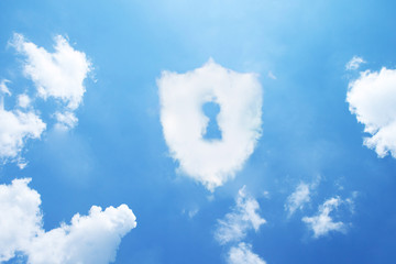Security cloud form on sky.