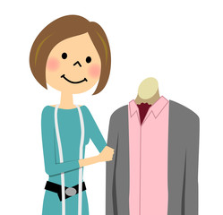 コーディネートする女性