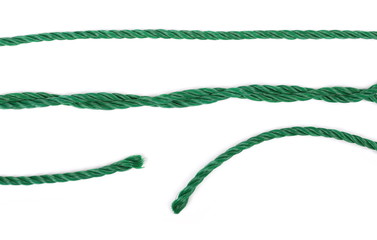 Rope set, collection isolated on white background, top view