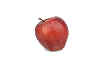 Ripe red apple isolated on white