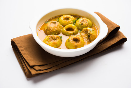 "Dhensa chi bhaji" in Marathi language popularly known as  Tinda masala in India or curry vegetable of Indian squash, selective focus

