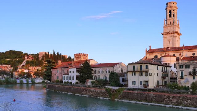 Dom Santa Maria Matricolare on the River Adige, Verona