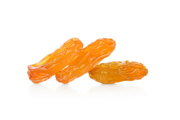 Raisins isolated on white background