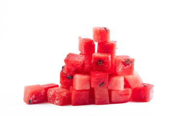 Watermelon fruit cube slice