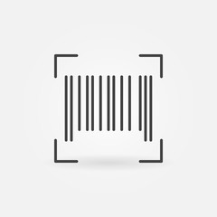 Vector barcode concept outline icon