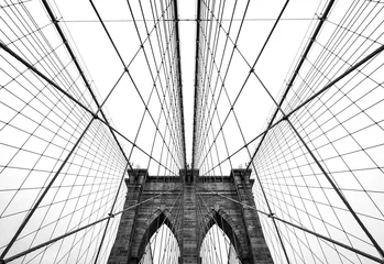 Photo sur Plexiglas Brooklyn Bridge Pont de Brooklyn de New York City, Etats-Unis