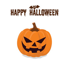 Horror. Pumpkin. Happy Halloween