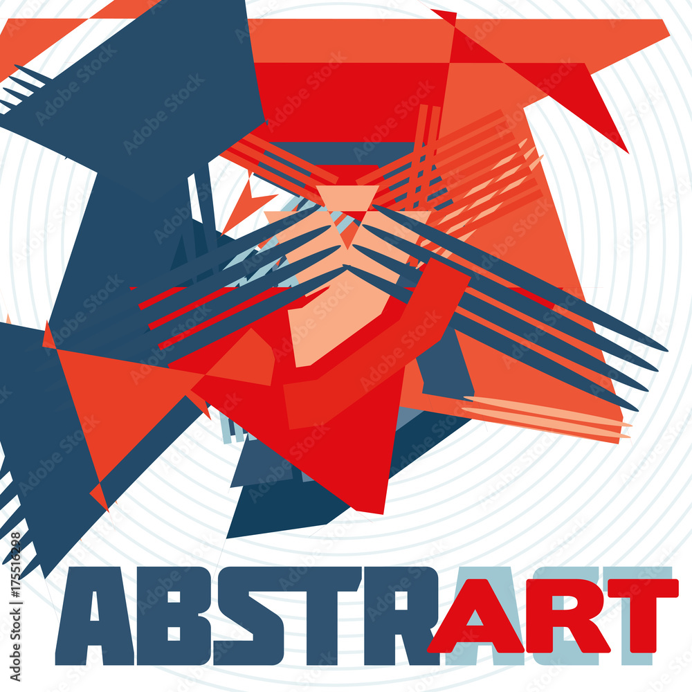 Poster art abstraction. simple vector graphic poster
