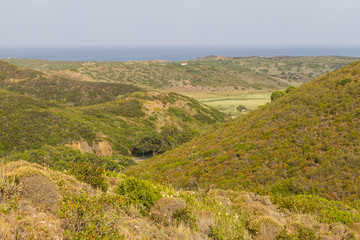 Mountains cover by vegetation in Carrapateira