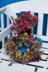 Farbenfroher Herbstkranz