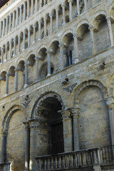 Fototapeta na wymiar Arezzo e la chiesa della Pieve