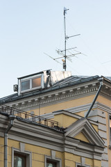 Fototapeta na wymiar Old Rooftop with Antenna