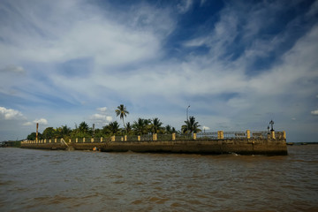 Naklejka premium River flowing in the jungle