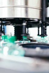 Bottling plant - Water bottling line for processing and bottling pure mineral carbonated water into bottles.