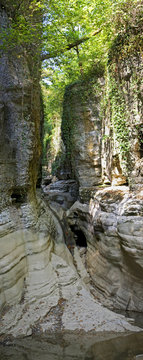 Landmark the Damn font in Aurskog gorge