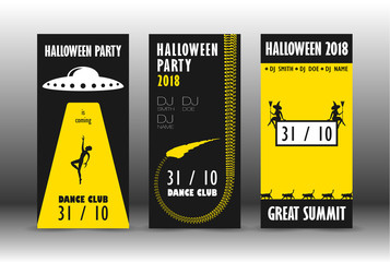Halloween flyer template.