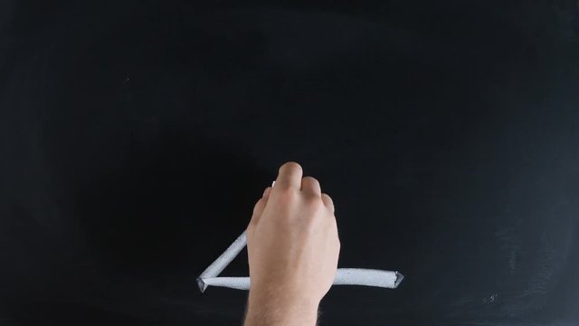 Man hand draws an illustration of scales. Balance between yes and no.