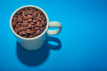 Cup of coffee beans