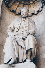 Fototapeta premium Ferenc Erkel statue in front of the Hungarian State Opera House