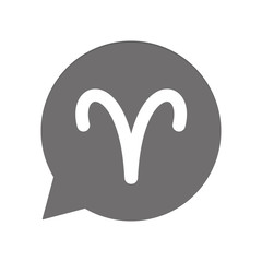 Graue Sprechblase rund - Sternzeichen - Widder