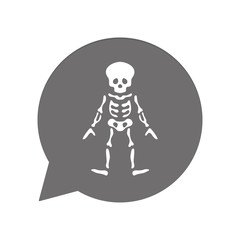 Graue Sprechblase rund - Skelett