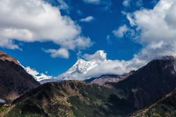Mountain in the clouds